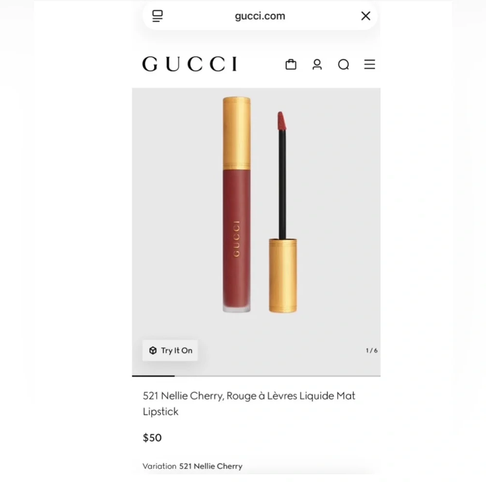 $50 Retail NIB Gucci Liquid Matte Lip Colour Transfer Proof - Picture 7 of 8